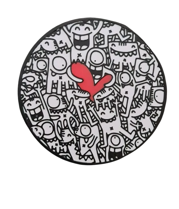 Doodle Heart Drink Coaster