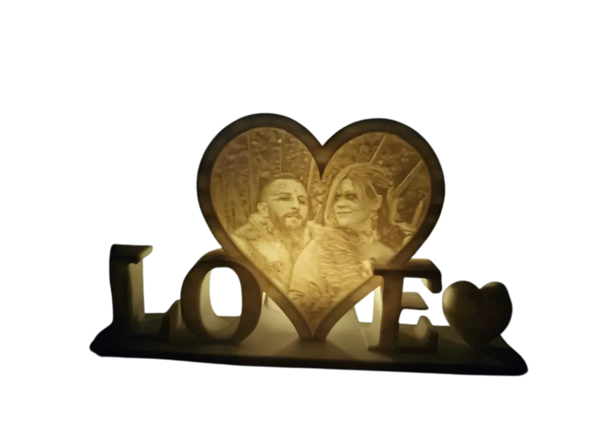 Valentines Love Lithophane tea light ornament REMIX Remixed