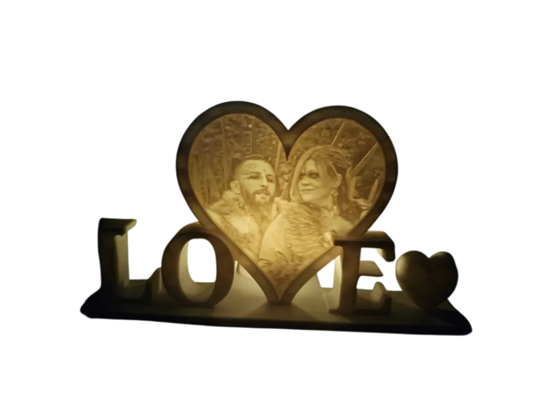 Valentines Love Lithophane tea light ornament REMIX Remixed