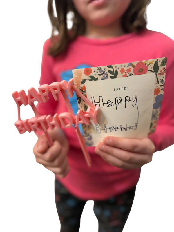 Happy Birthday Cake Topper (Daughters First Design)