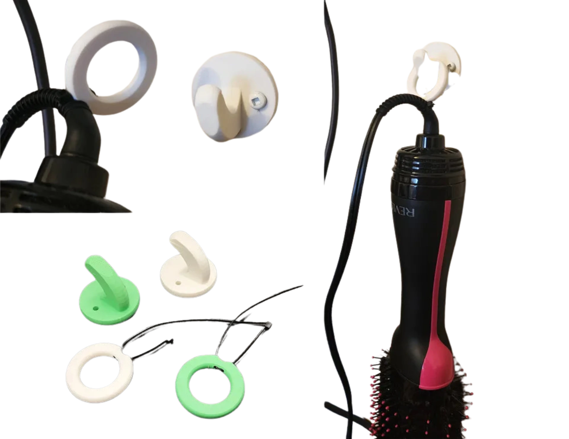 Hanging Hook & Zip-Tie Cord Ring