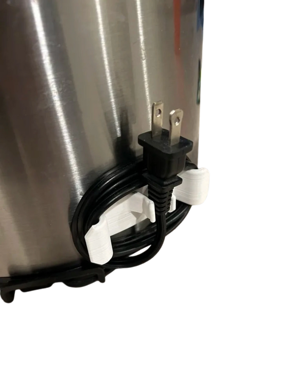 Cord Wrap, plug holder, curved or flat surface