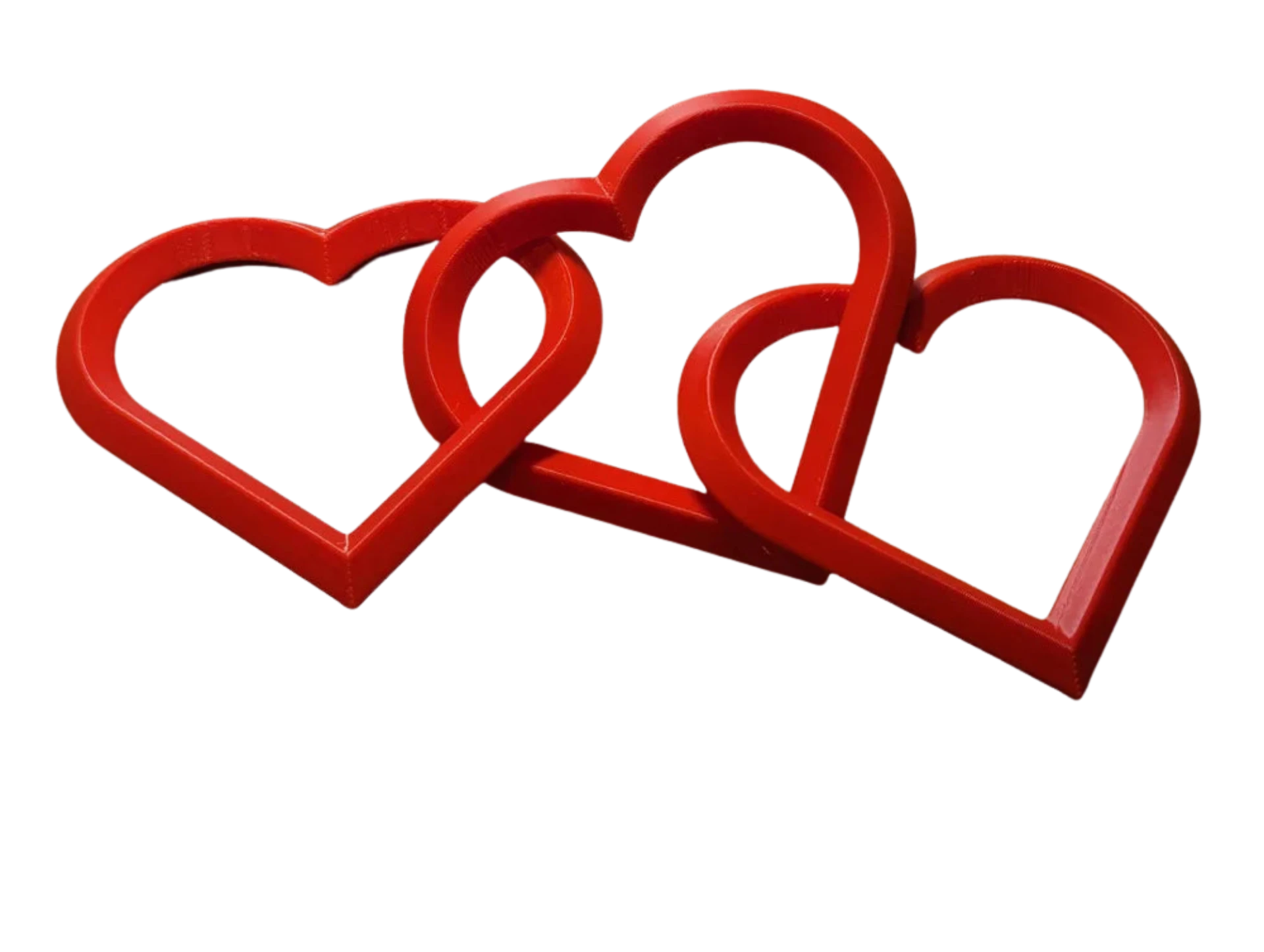 Linked Hearts Hanging Ornament (Print-in-Place)