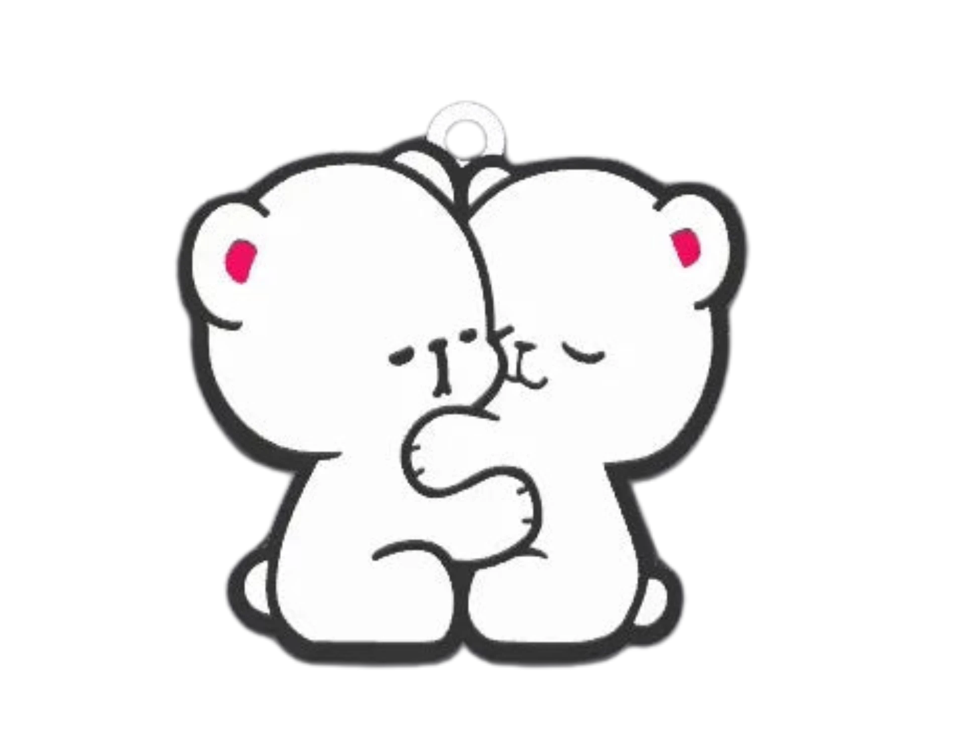 cute bears keychain / necklace charm ()