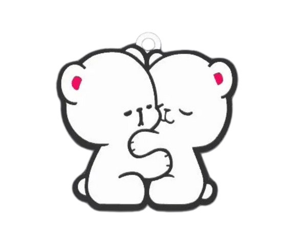 cute bears keychain / necklace charm ()
