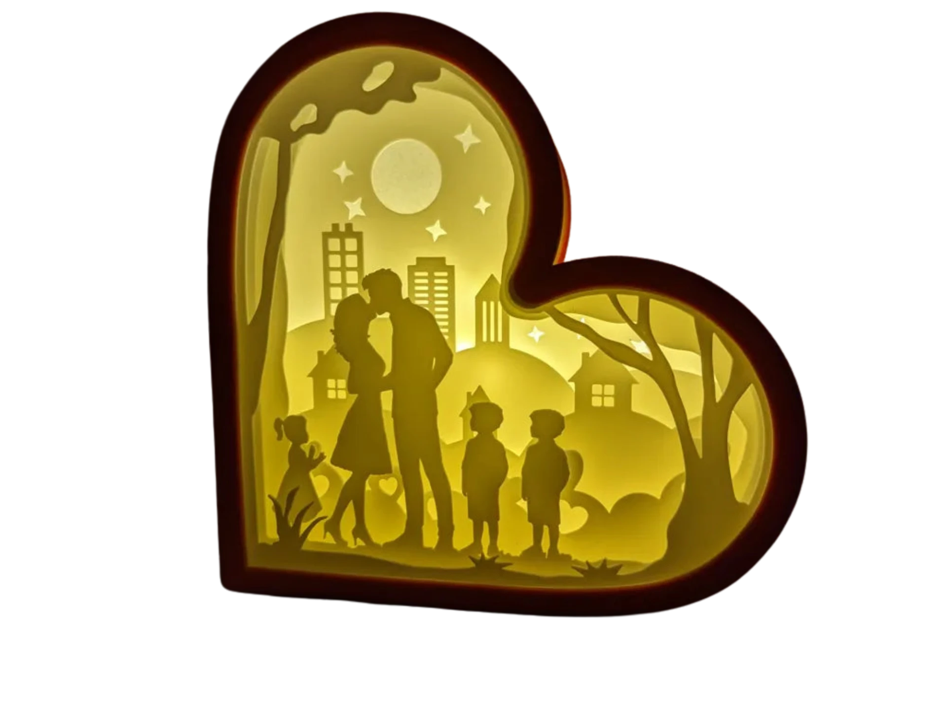 Familiy of 5 - Lovers Valentine Day Shadowbox Remixed
