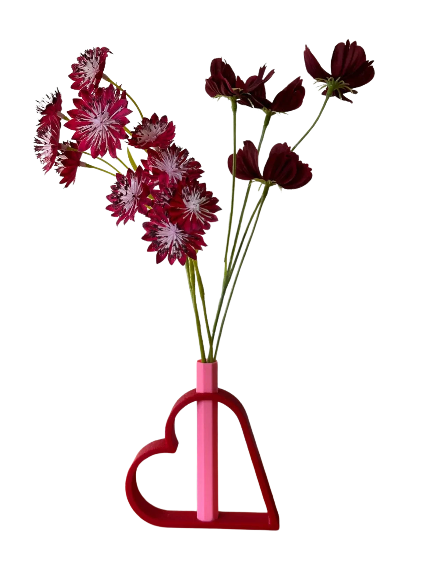 Heart Vase Octagonal 100mm - Perfect for Valentines, Mothers Day, a Loved one. No Supports