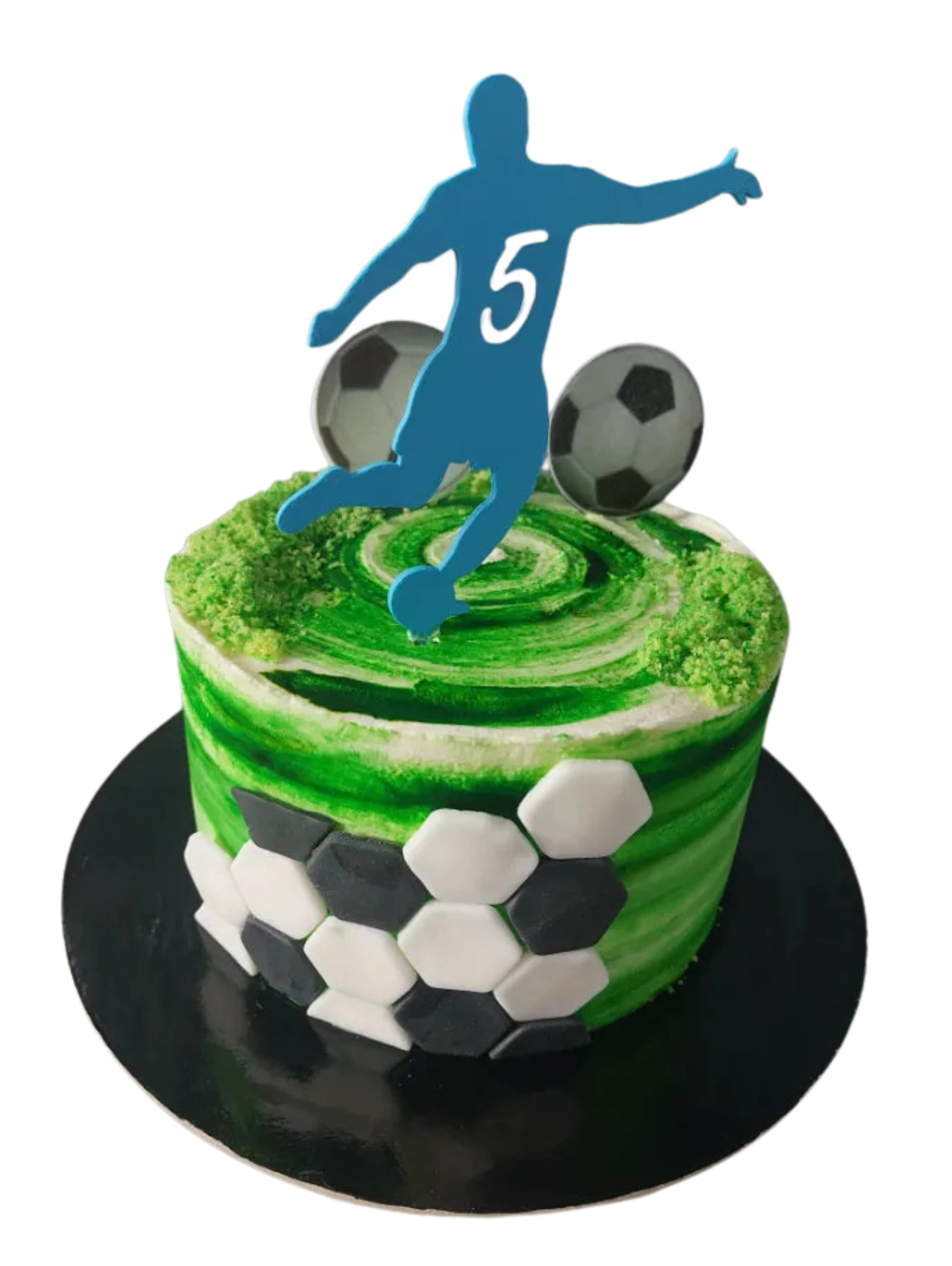 Footballer cake topper