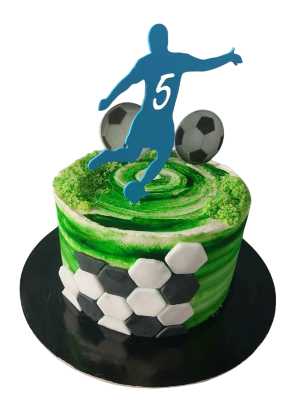 Footballer cake topper