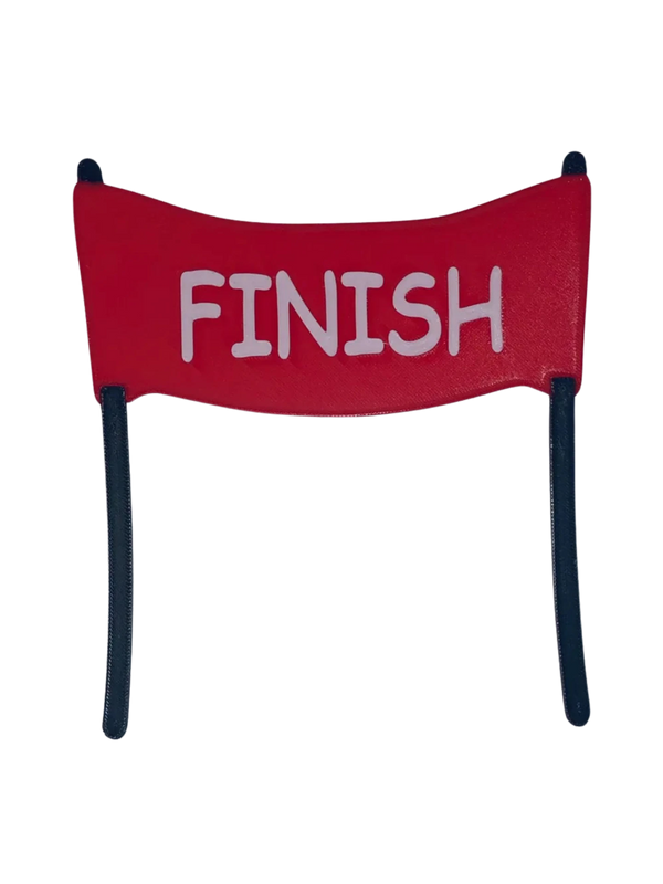 Finish sign - cake topper