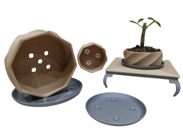 Flower Pot for Bonsai with Coaster