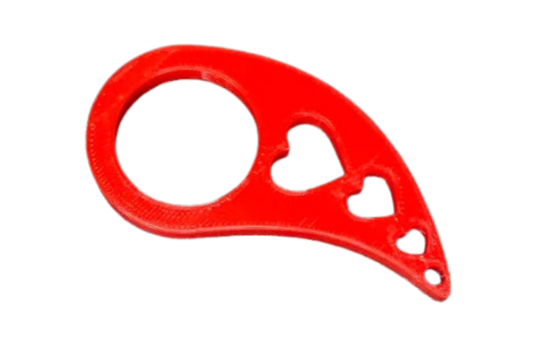 Keyrambit heart motive keychain