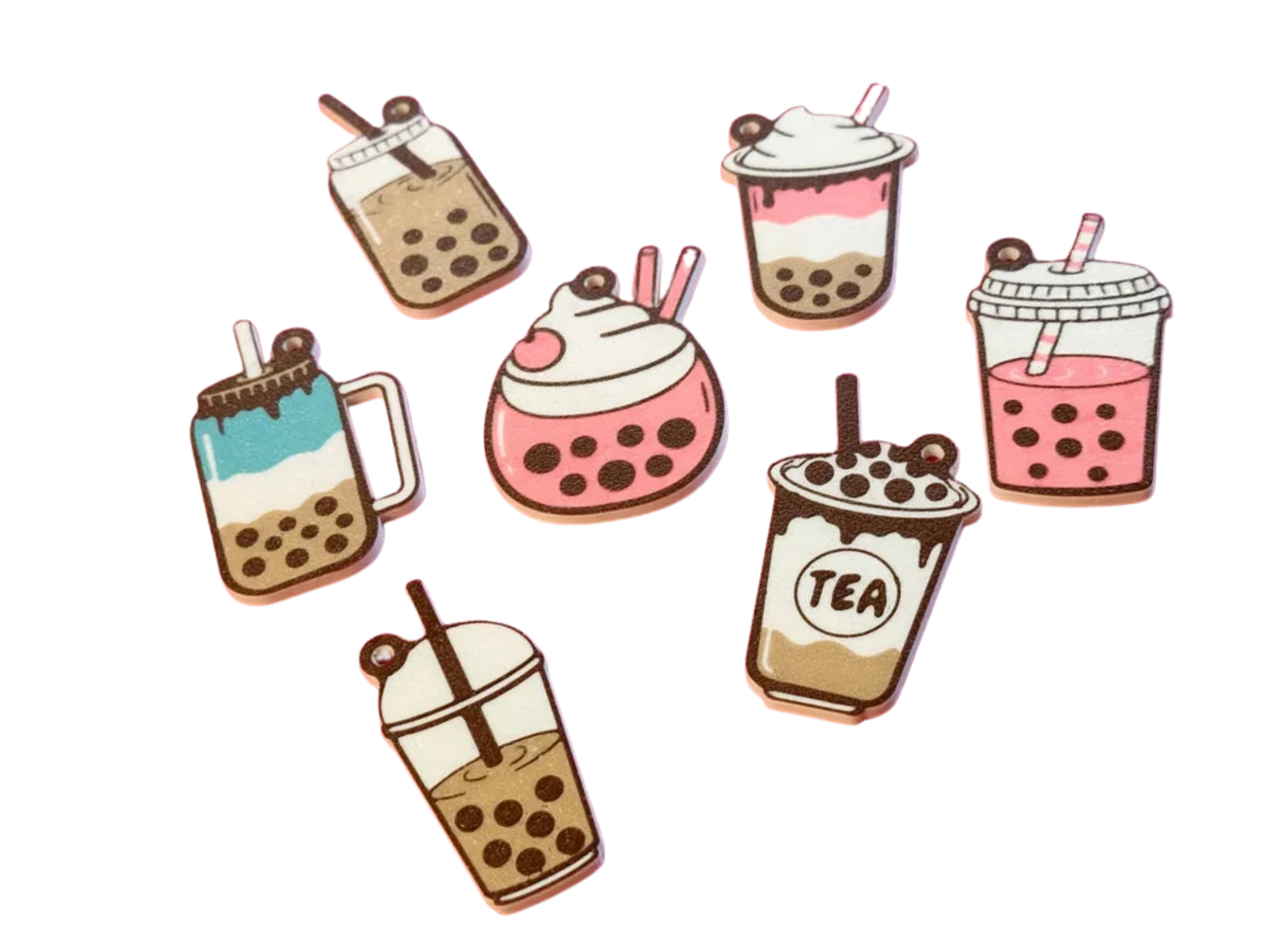 KEYCHAINS BUBBLE TEA  WITH