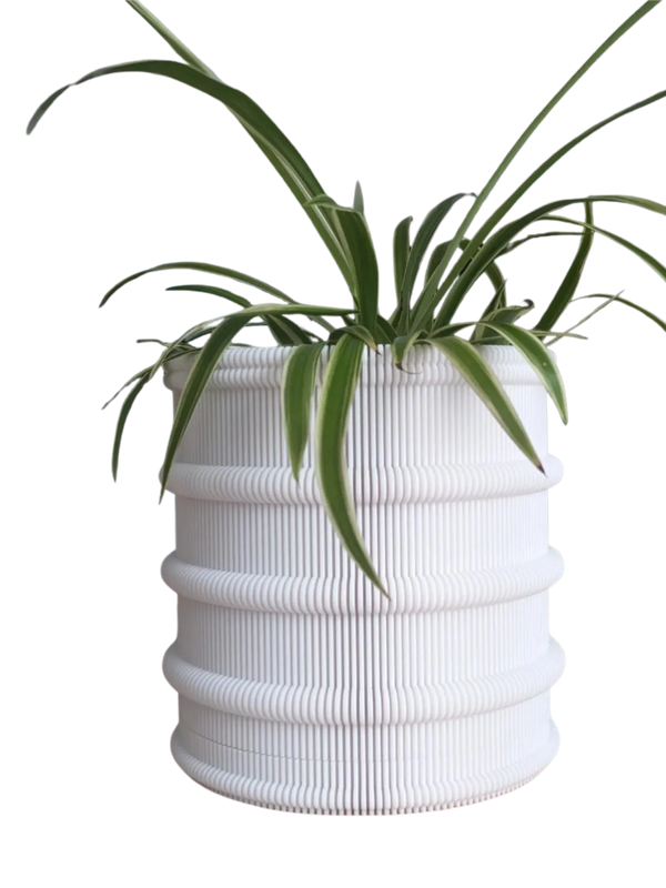 Sliced and piped planter pot