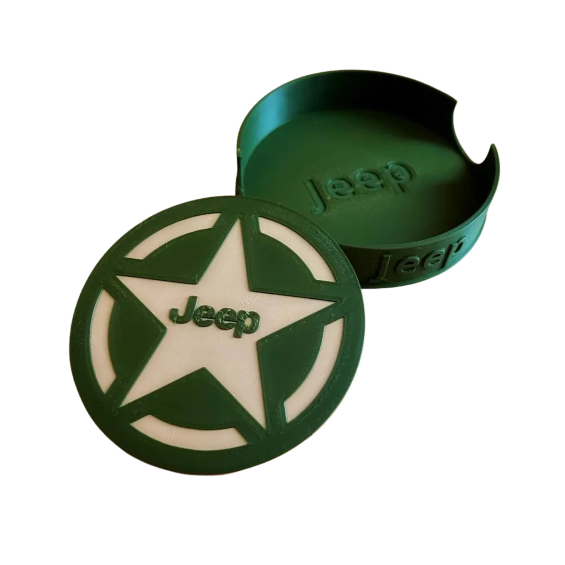 Jeep logo coaster holder