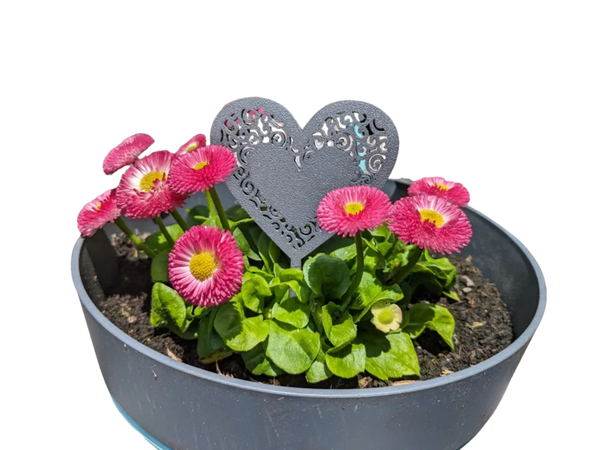 Heart Cake Topper / Plant Stake