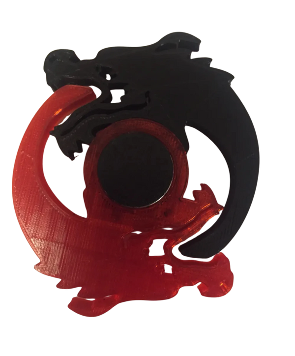 Yin and yang figet spinner w/ bering cap