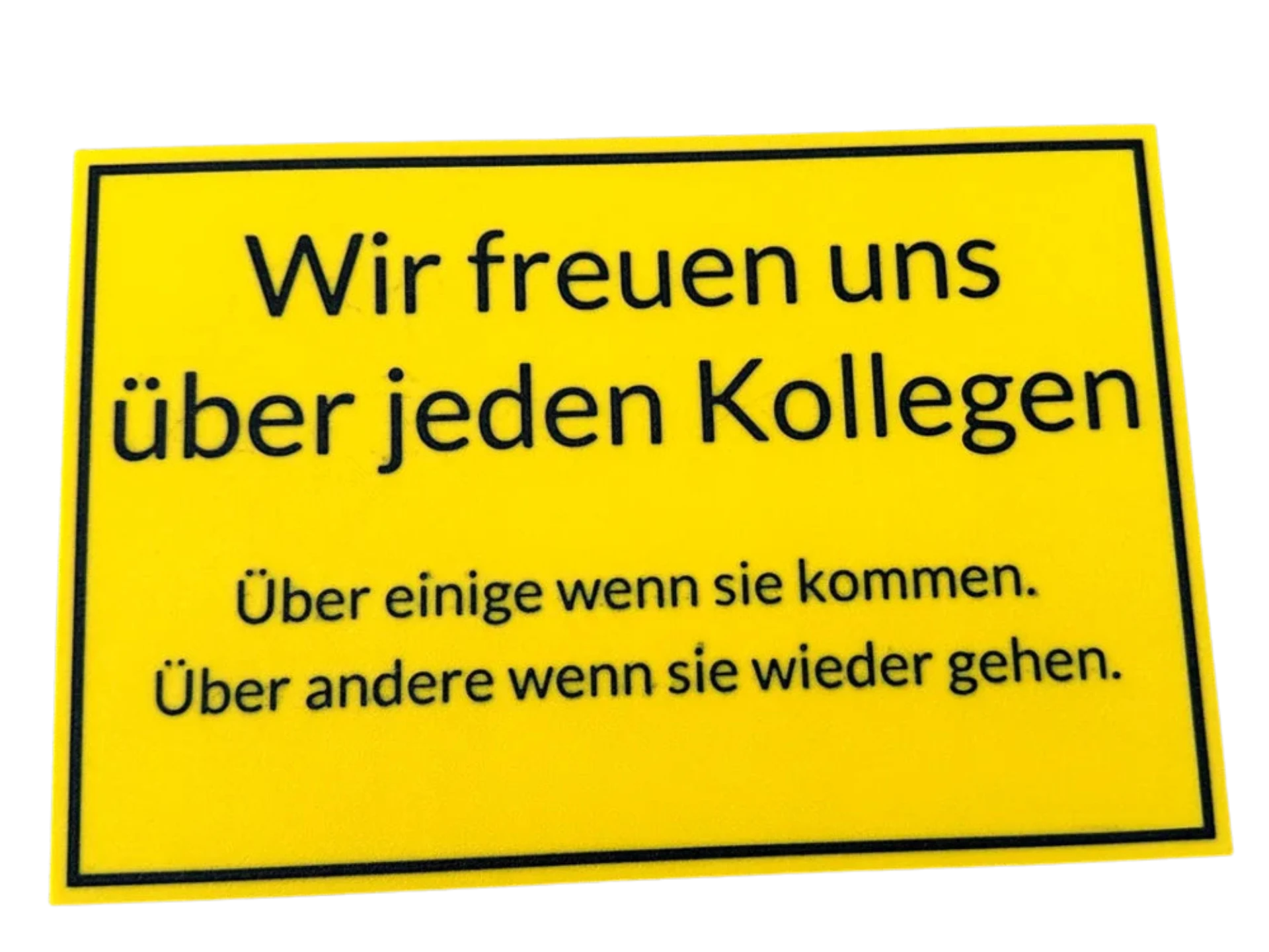 Büro Schild Wir freuen uns