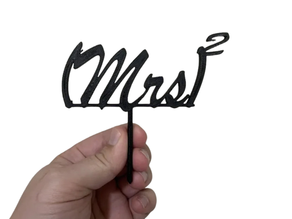 Mrs Squared Wedding Decoration / Cake Topper