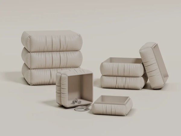 Cloth Storage Box - Quilted Cube (Com. Lic.)