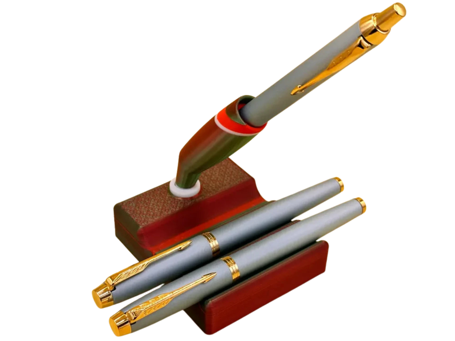 Fountain Pen Stand with Horizontal Pen Holder