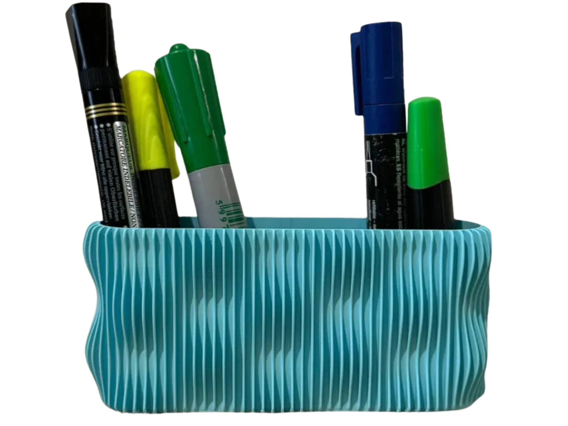 modern ribbed pen cup