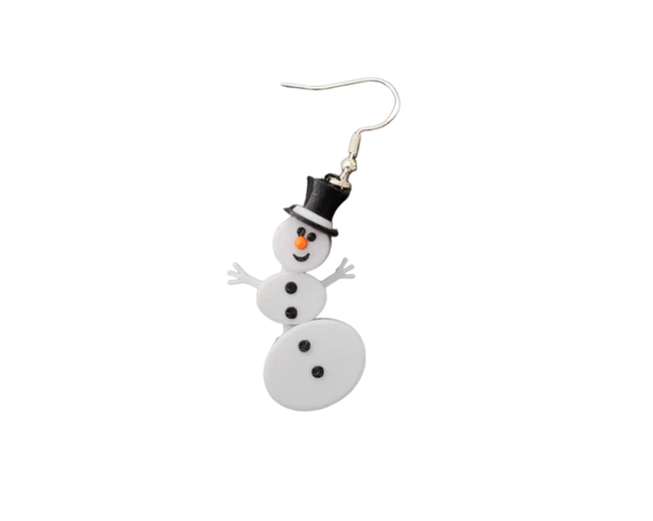 snowman articulated earring