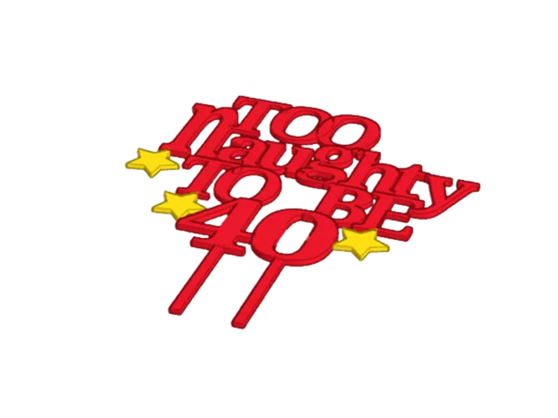 40th Birthday Cake Topper