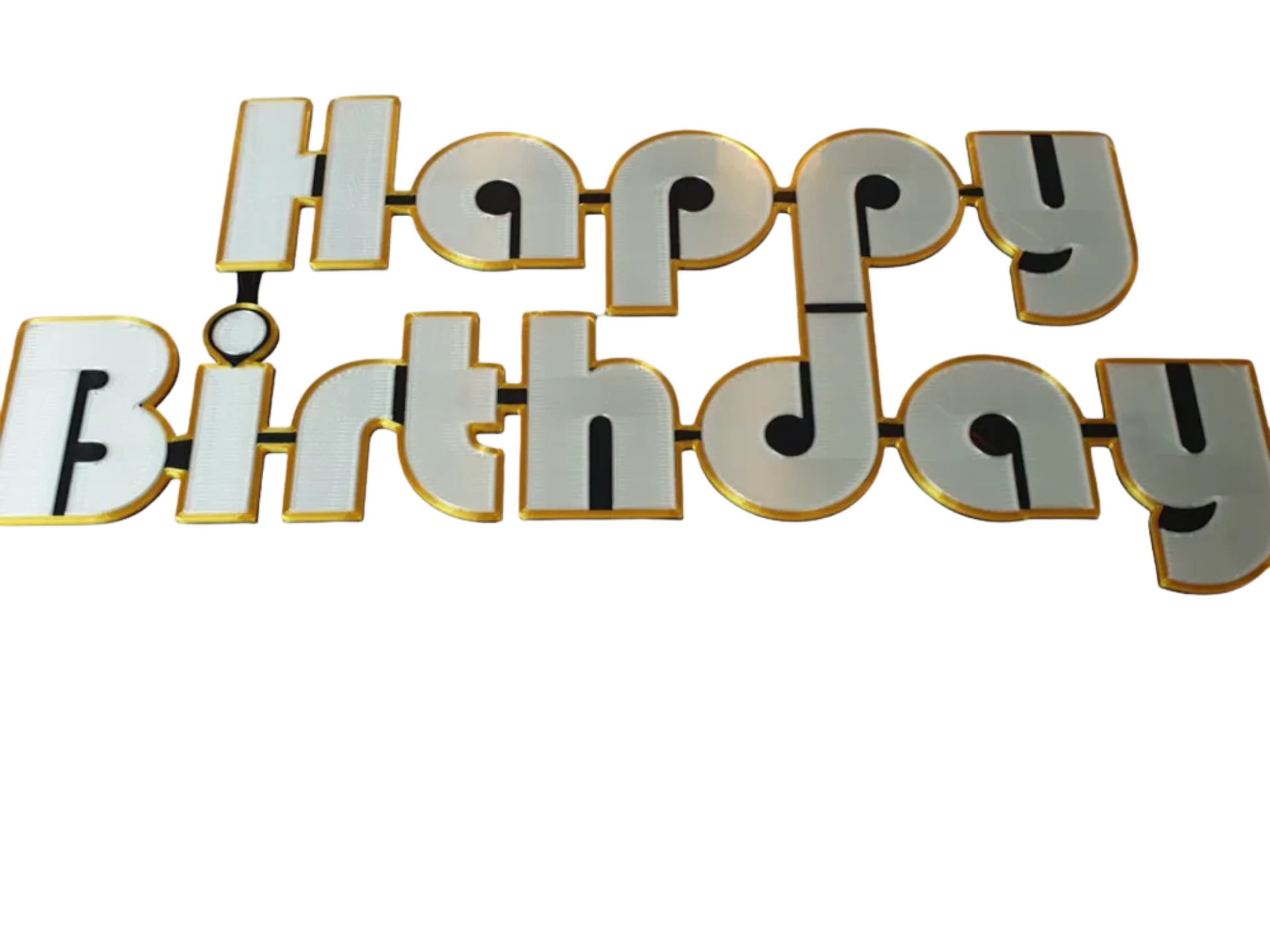 Happy Birthday Multicolor Cake Sign