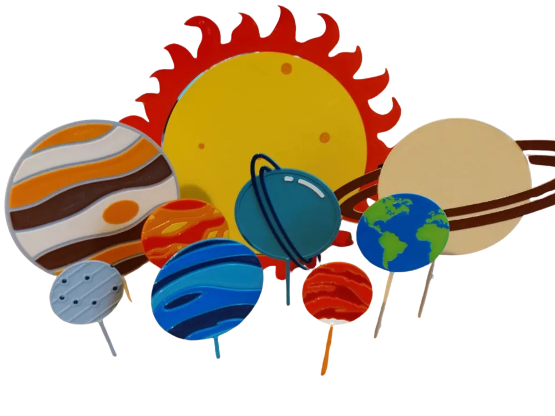 Cake toppers - planets of the solar system
