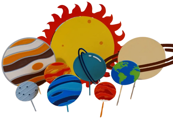 Cake toppers - planets of the solar system