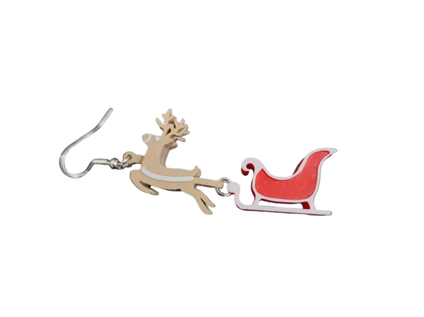 santas sleigh earring