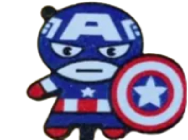 captain america cake topper/keychain Remixed