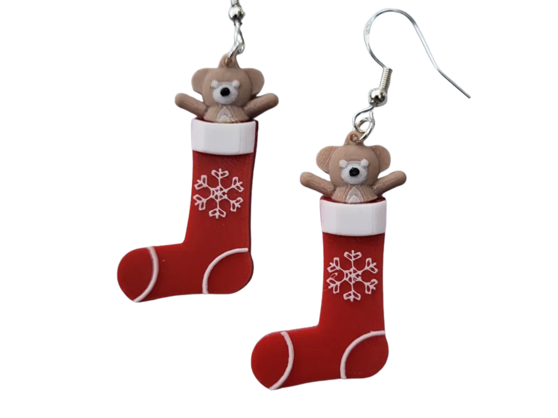 Christmas stocking earring