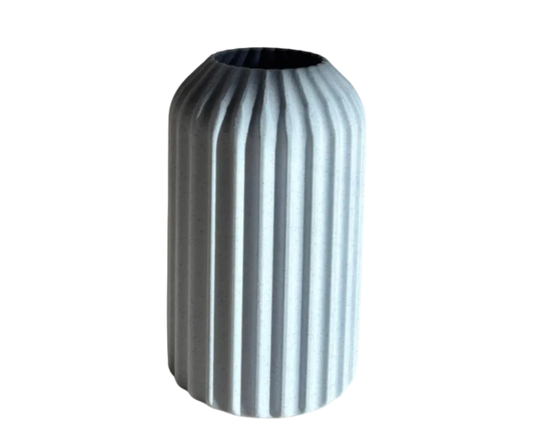 Large ribbed vase