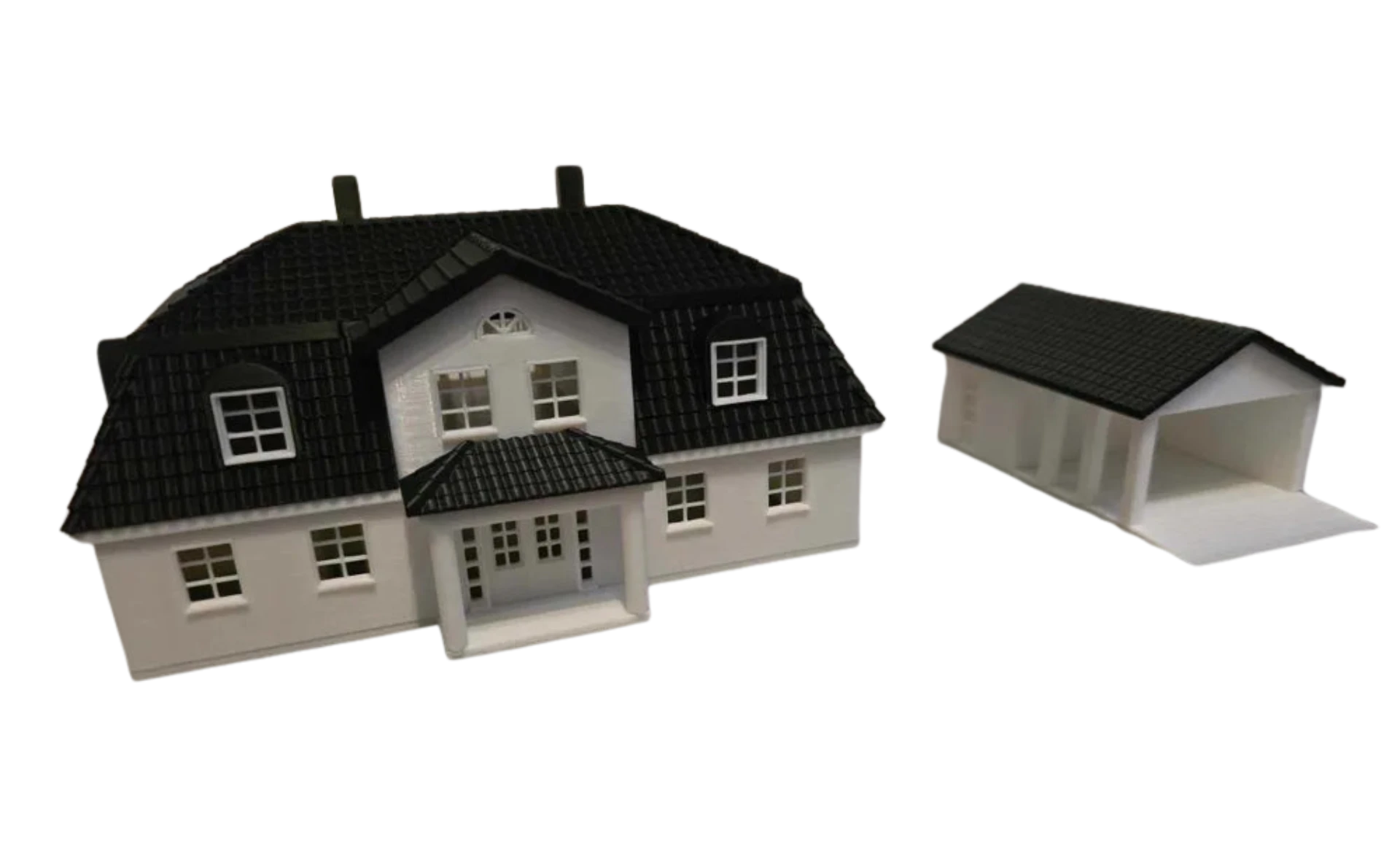 House with carport H0 scale Remixed