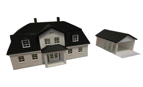 House with carport H0 scale Remixed