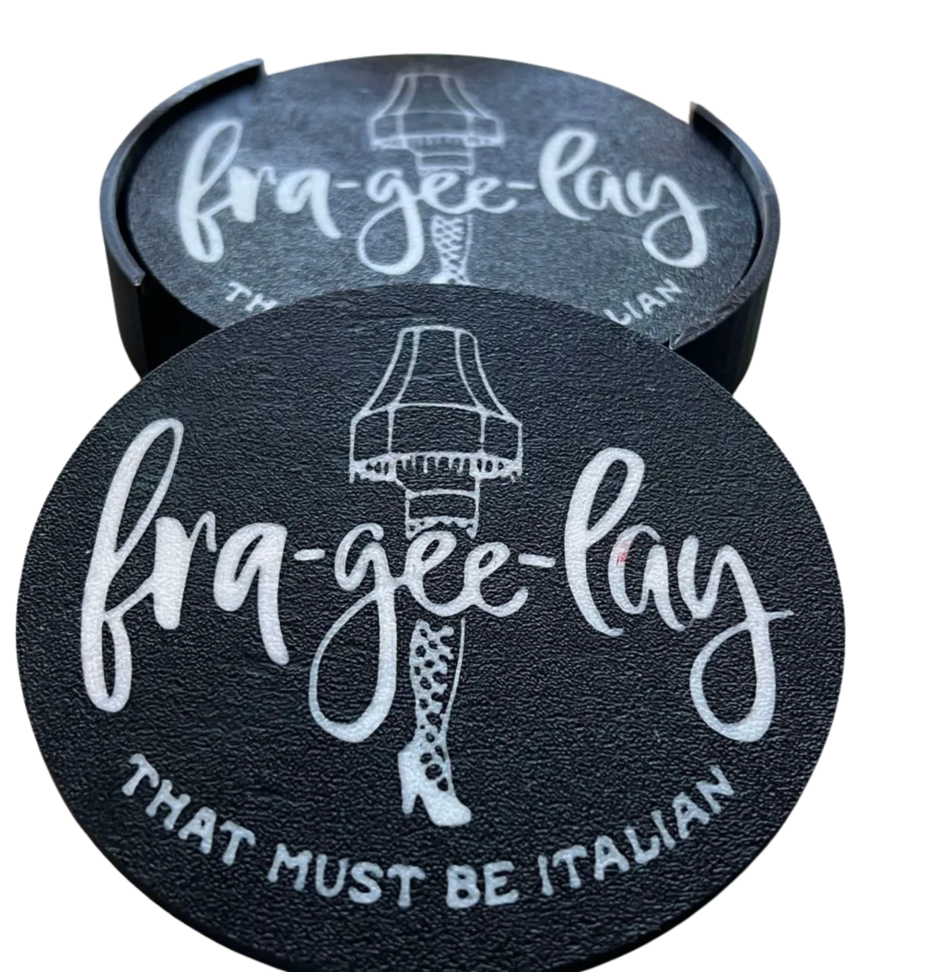 Fra-gee-lay Christmas Story Set of 4 coasters