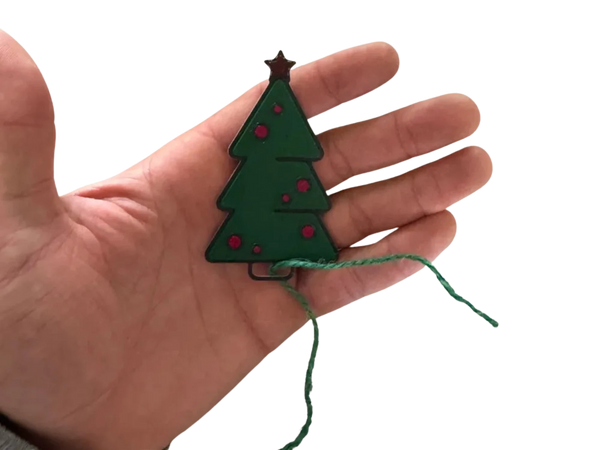 Christmas tree gift tag or tree ornament