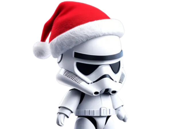 Little Stormtrooper with Christmas Hat