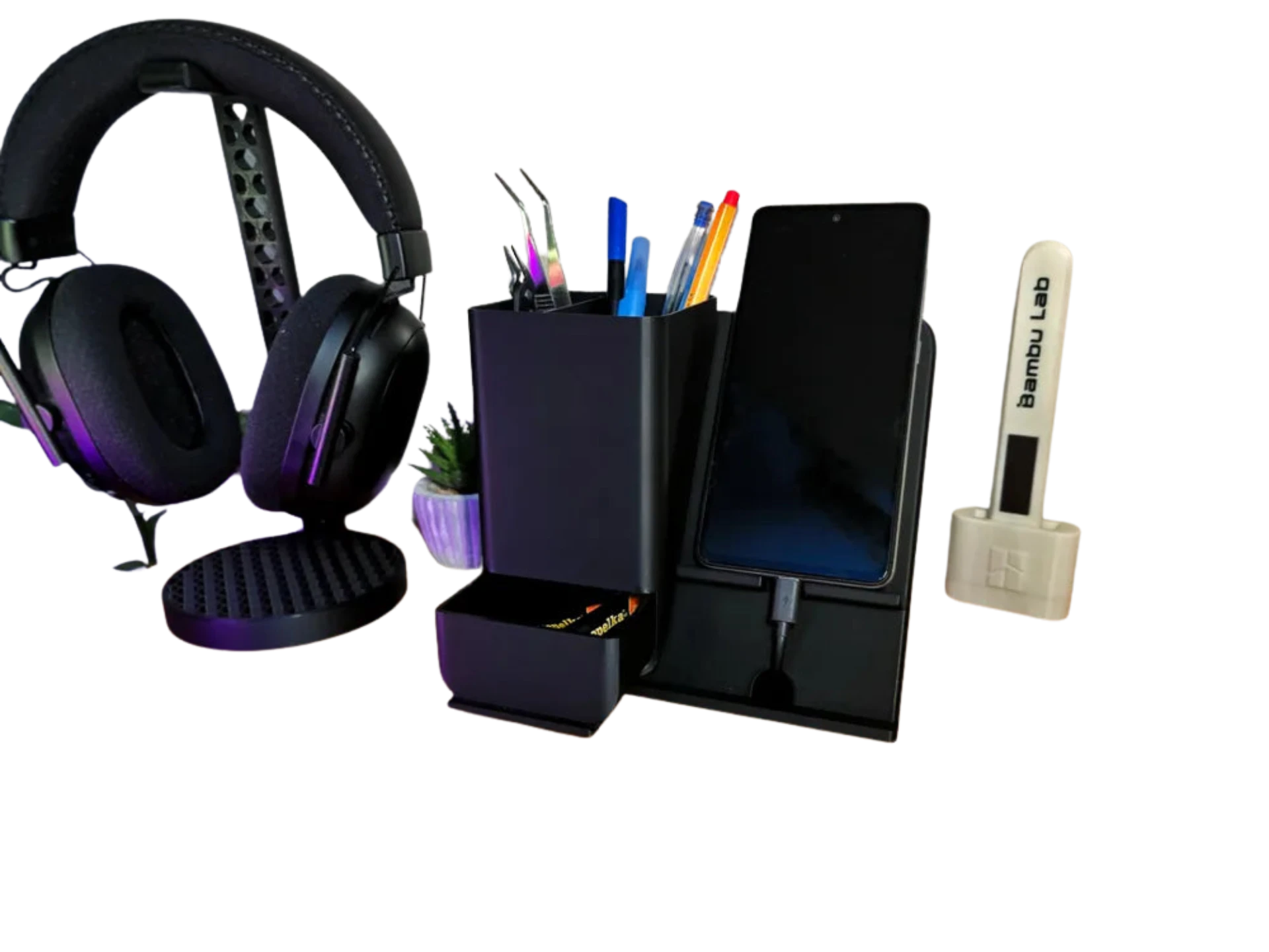 Desk charging station  with organizer