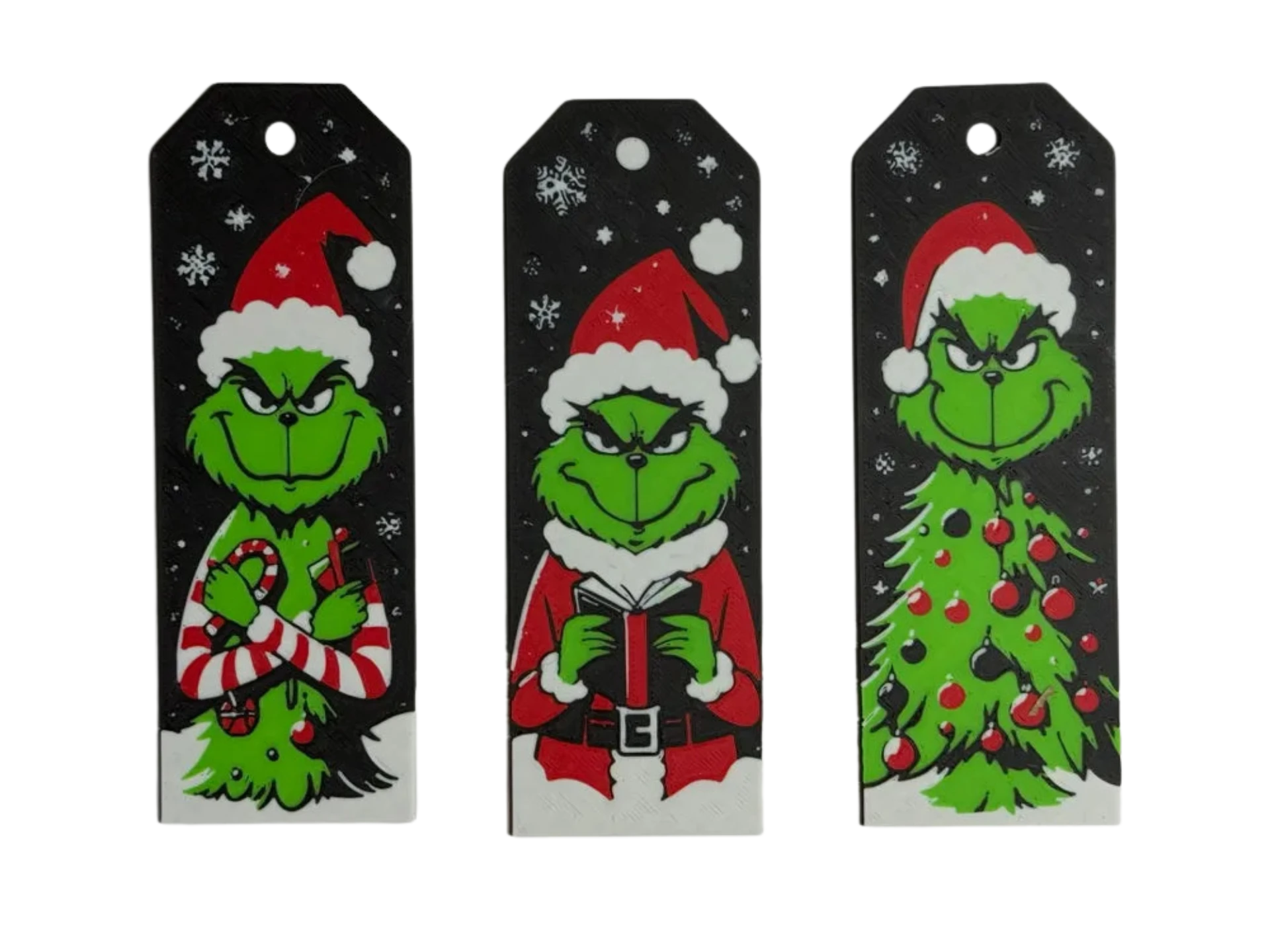 Set of 3 Grinch bookmarks