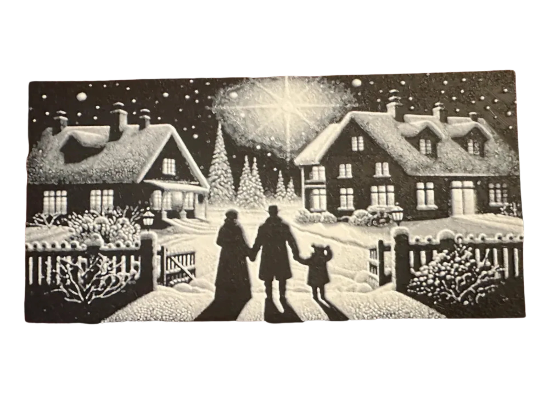 Family In Christmas Village