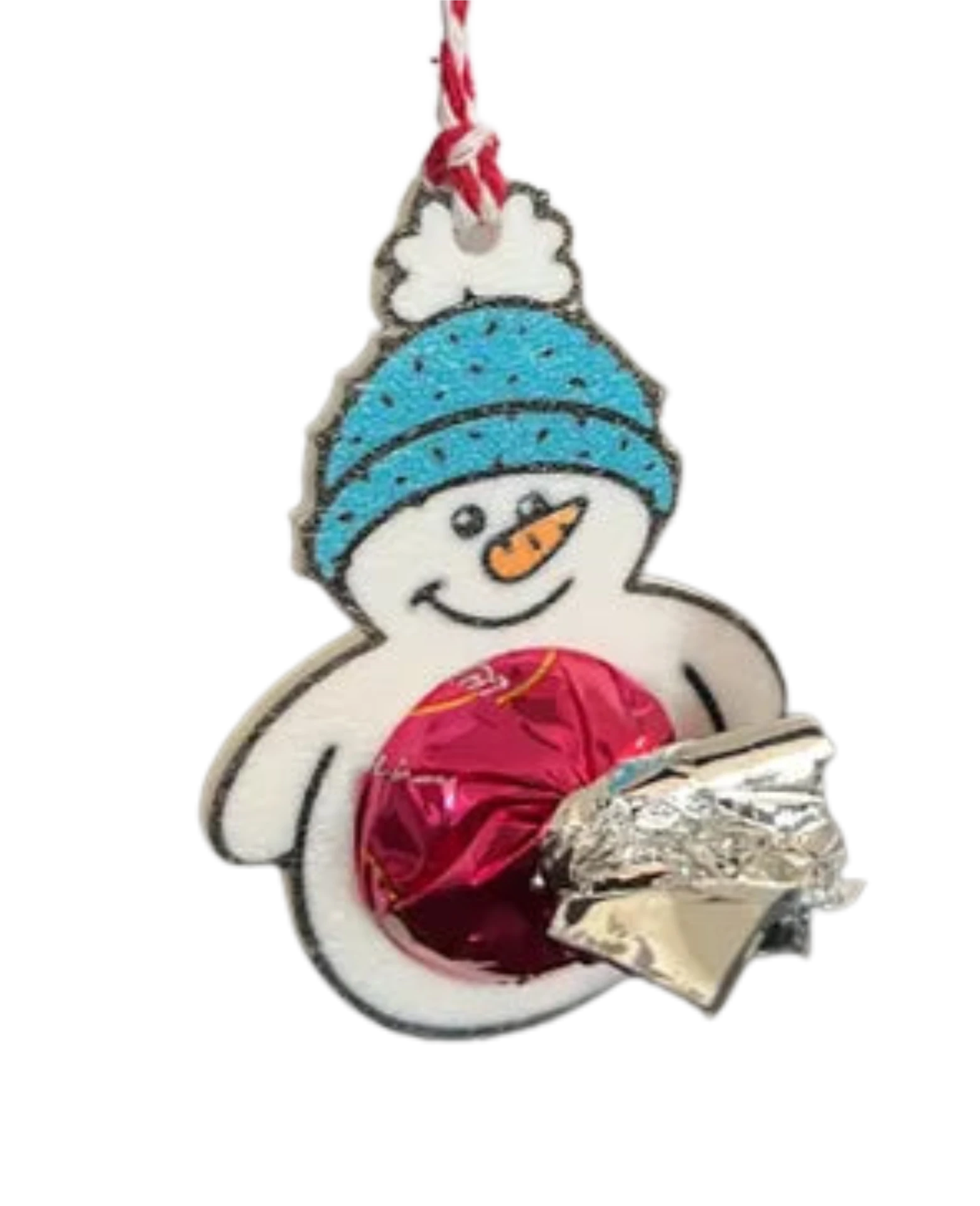 Snowman Ornament with candy