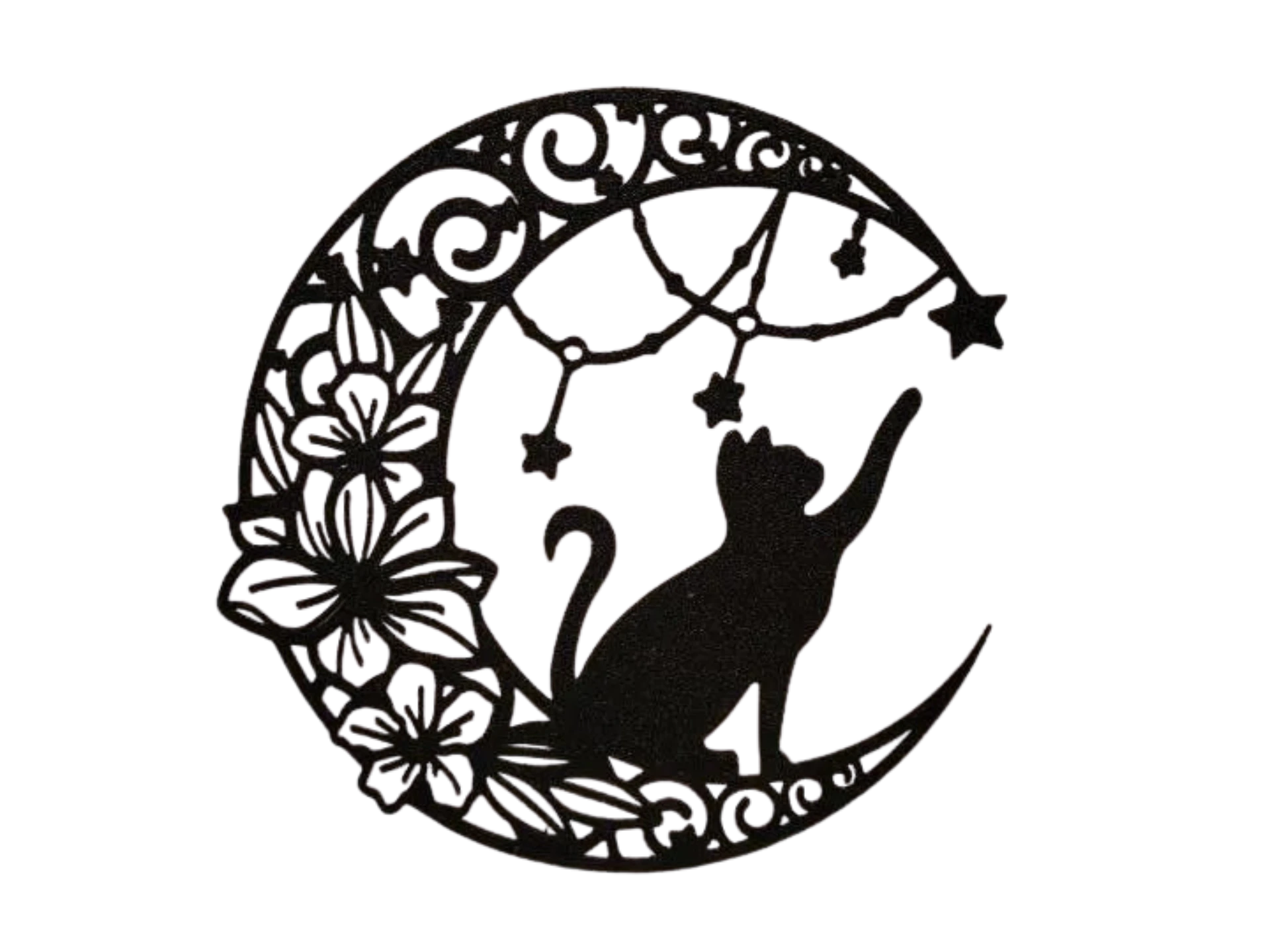 Christmas cat wall art