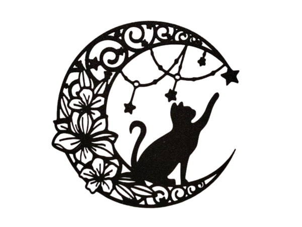 Christmas cat wall art
