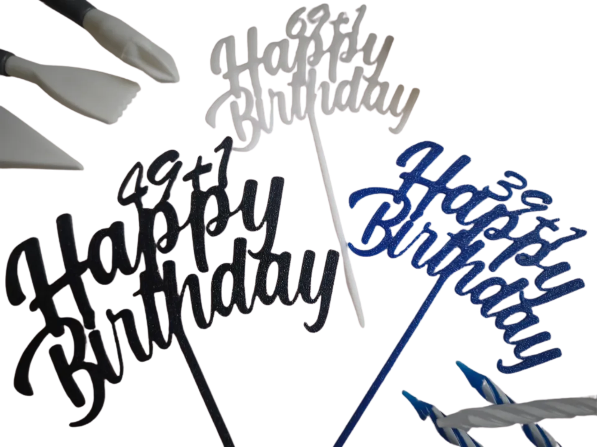 Birthday Cake Topper (runde Geburtstage) Remixed