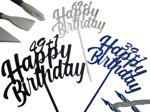 Birthday Cake Topper (runde Geburtstage) Remixed