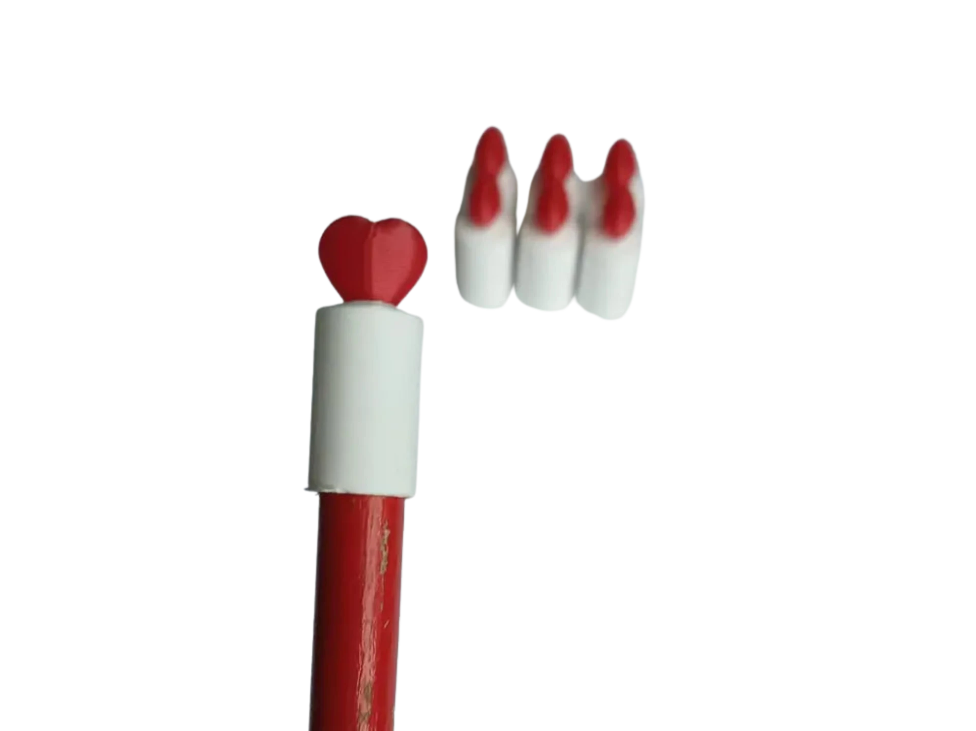 Heart-shaped Pencil Topper (Single print takes only 7 minutes)