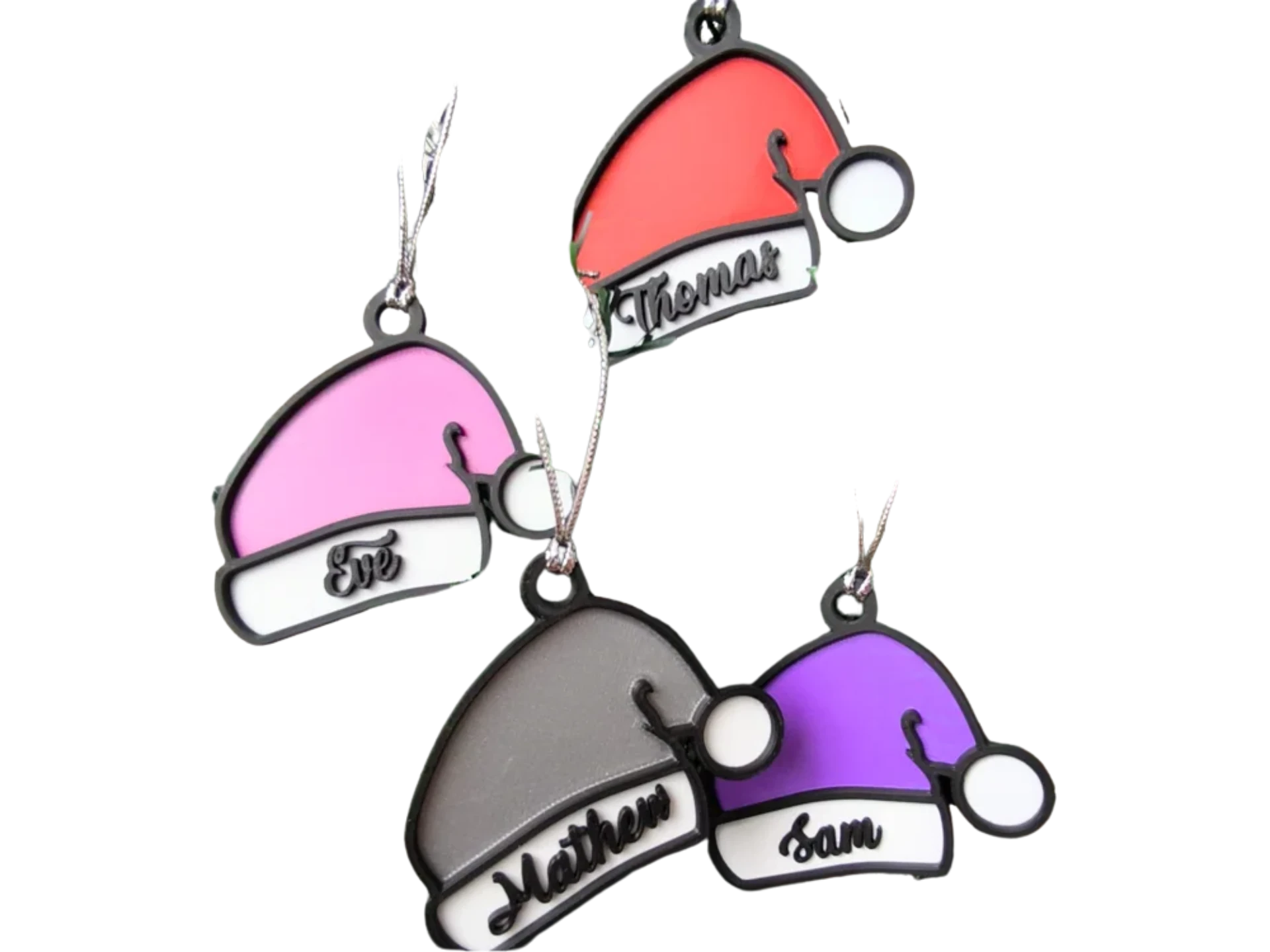 Santa hat Christmas tree ornament